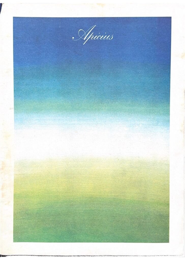 Apicius, Ghent, 1980s, page 1