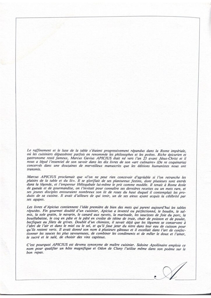 Apicius, Ghent, 1980s, page 2