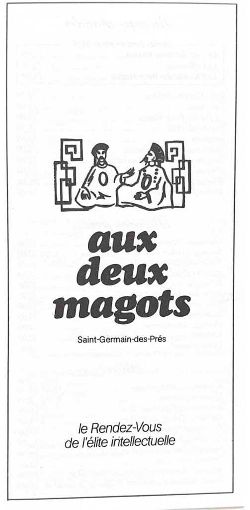 Aux Deux Magots, Paris, 1980s, page 2