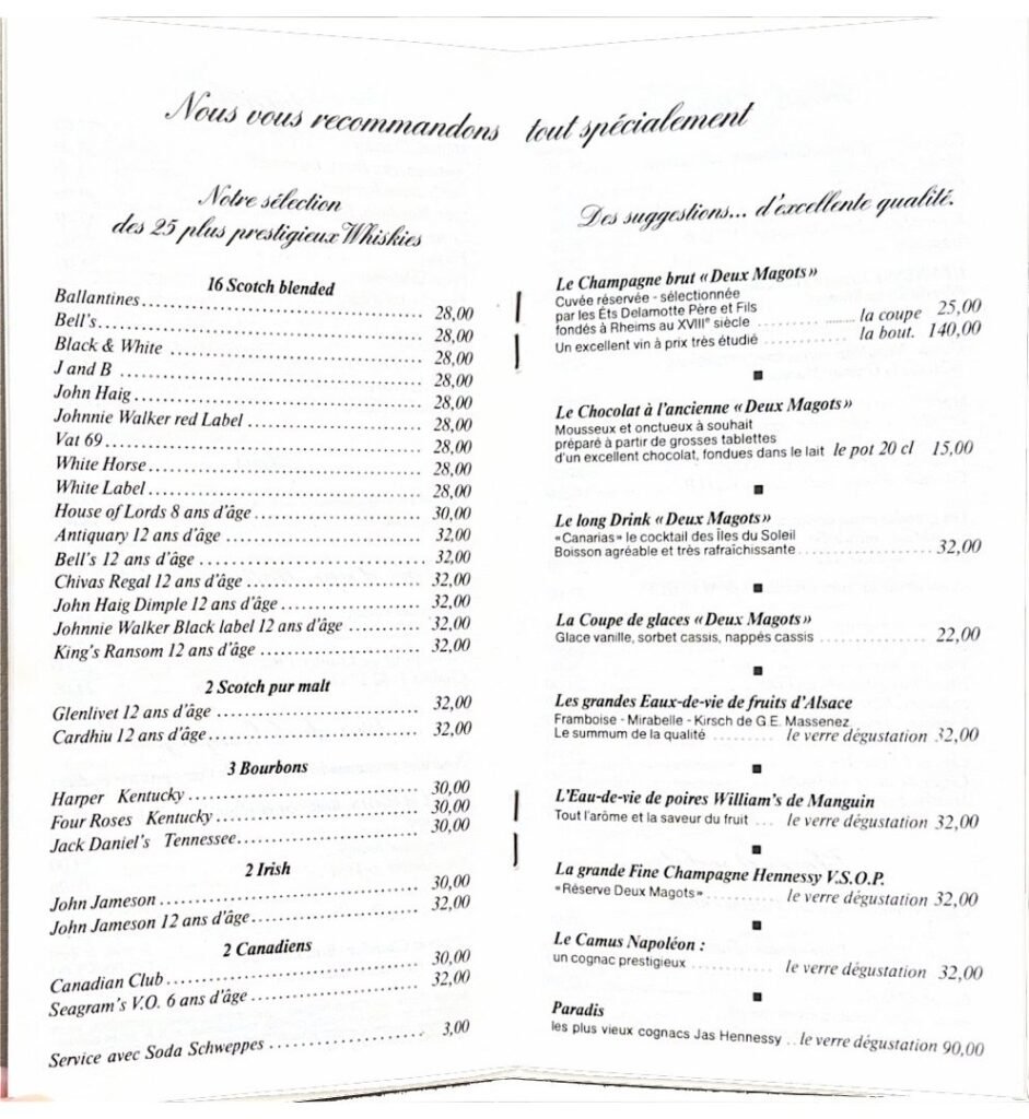 Aux Deux Magots, Paris, 1980s, page 4