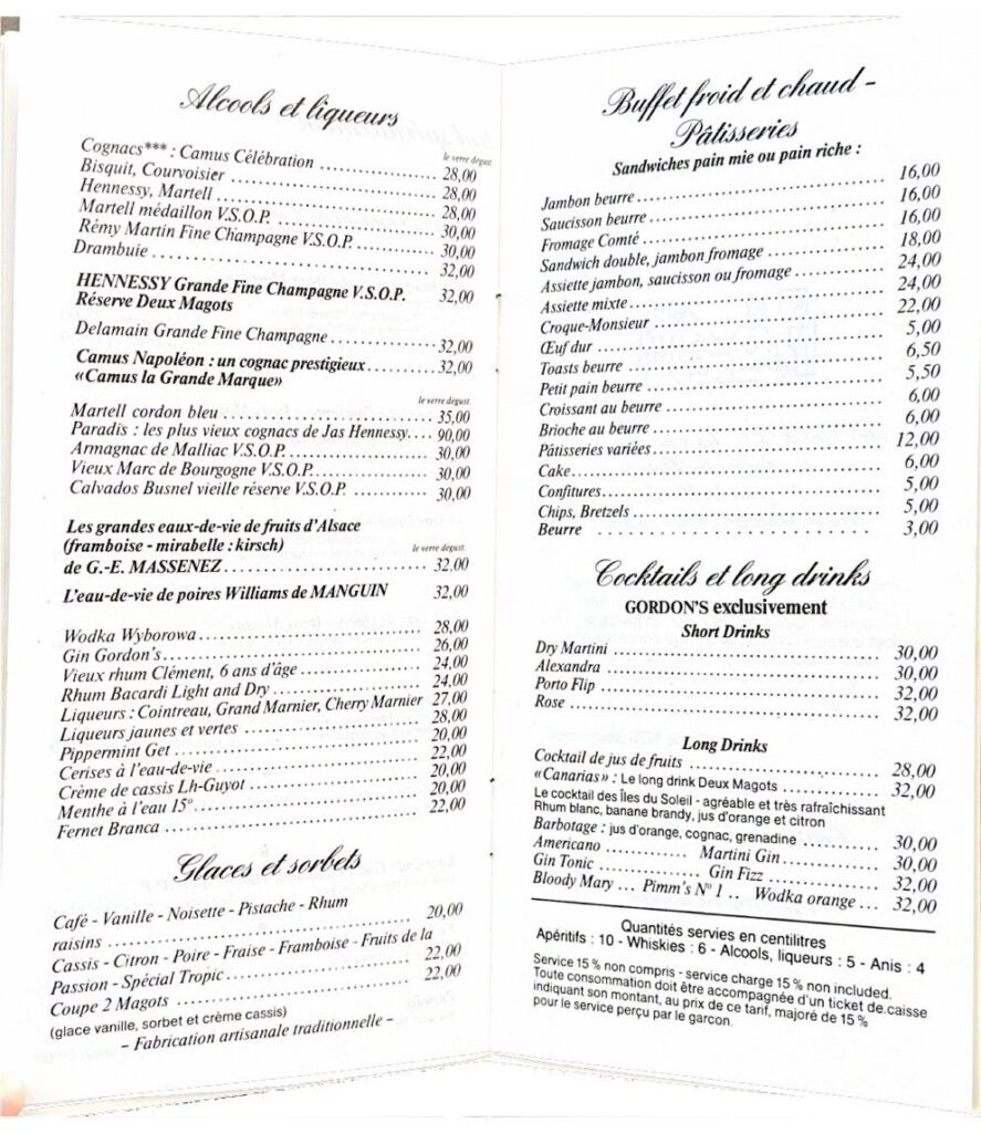 Aux Deux Magots, Paris, 1980s, page 5