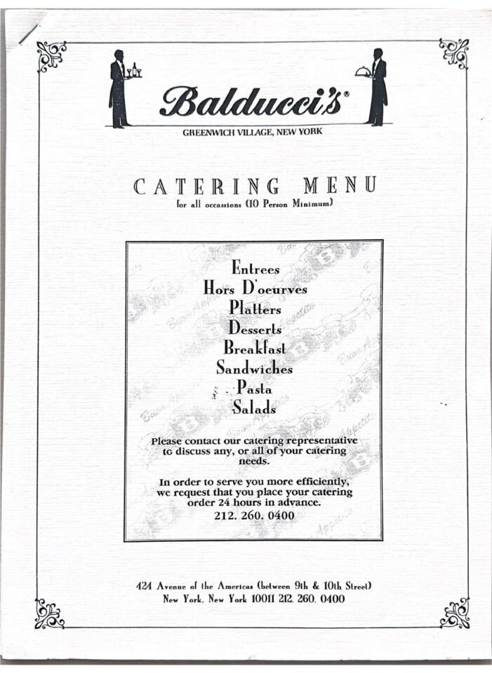 Balducci’s, New York, 1999