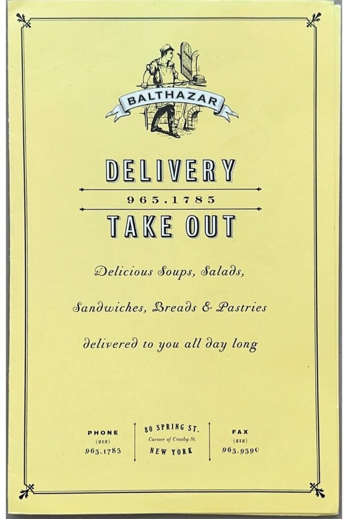 Balthazar, New York, page 1