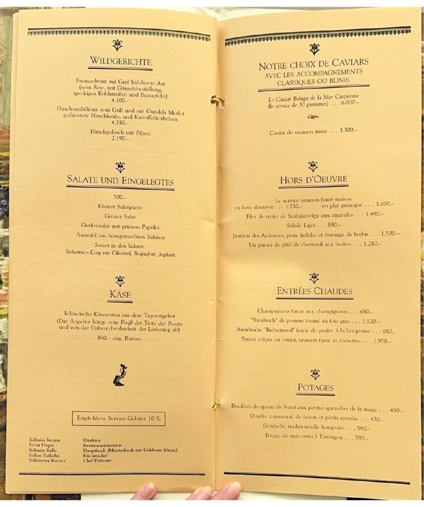 Gundel, Budapest, page 10