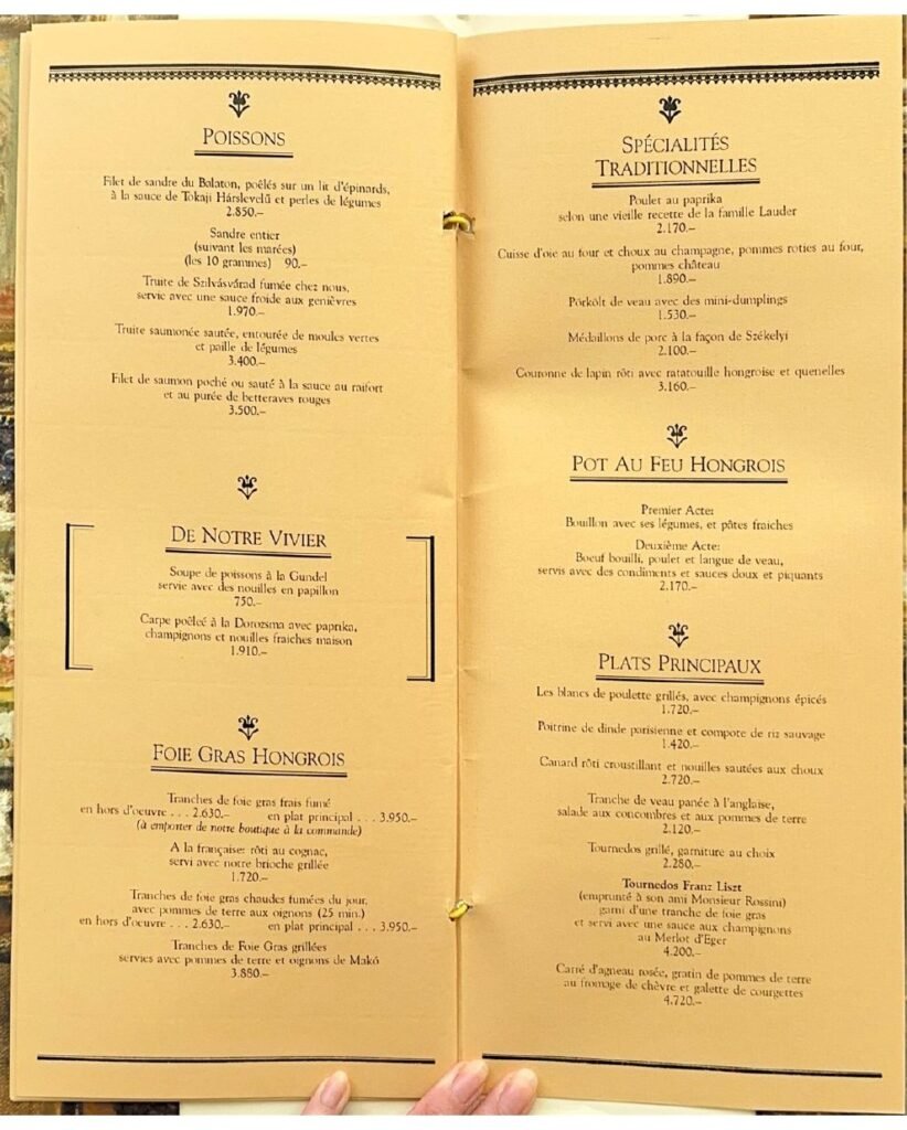 Gundel, Budapest, page 11