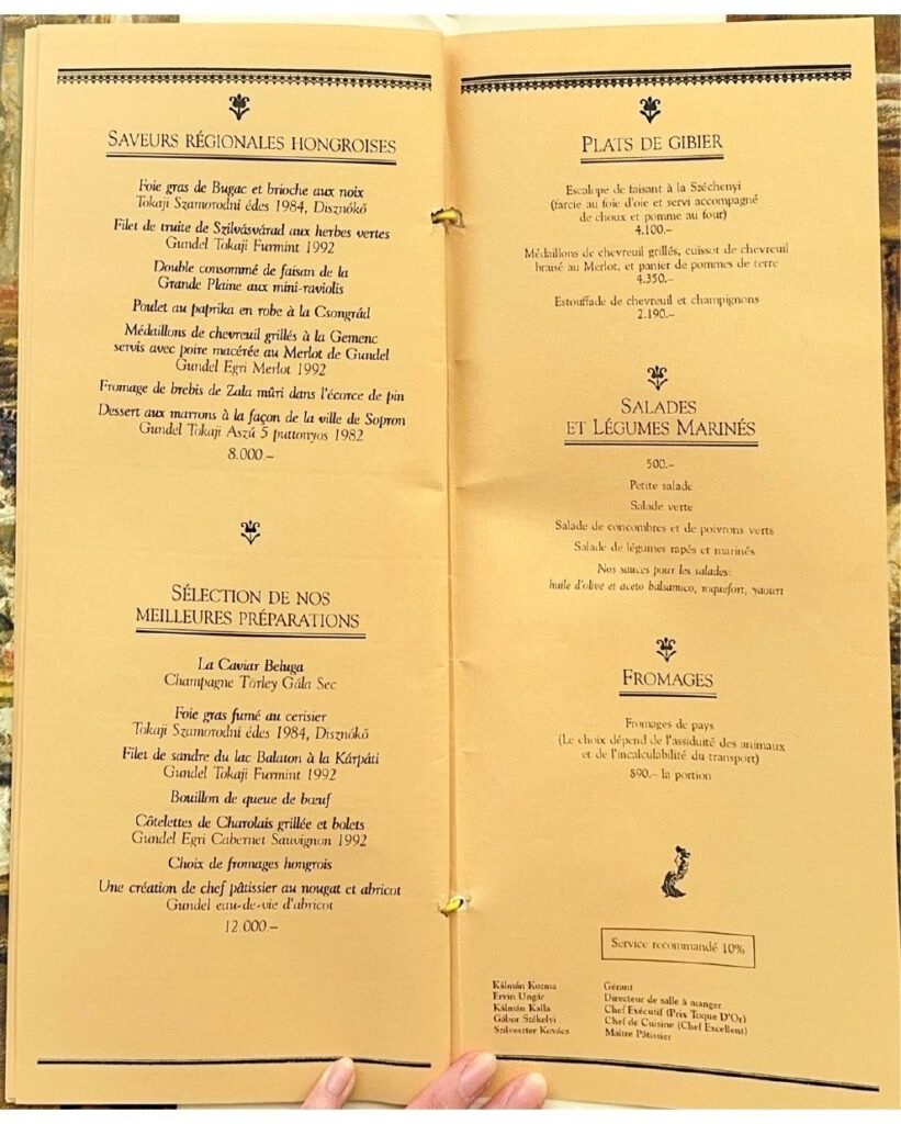 Gundel, Budapest, page 12