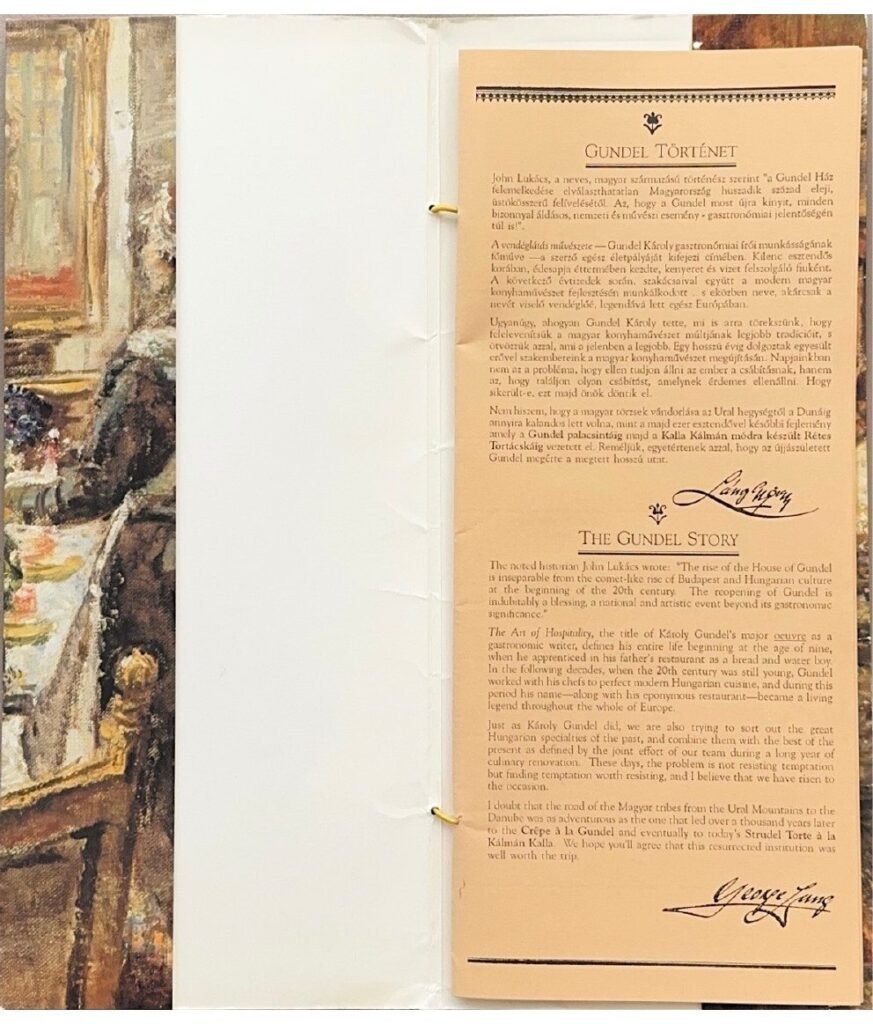 Gundel, Budapest, page 2