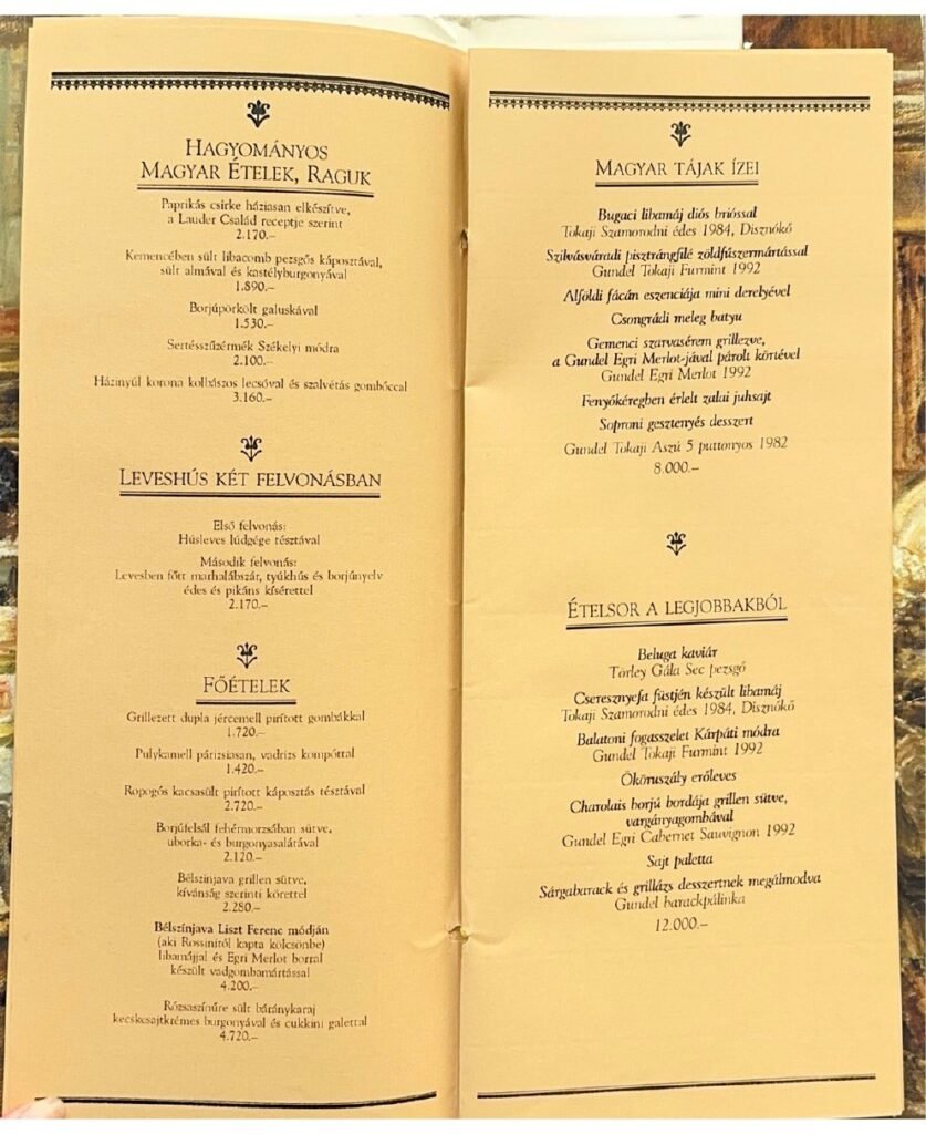 Gundel, Budapest, page 5