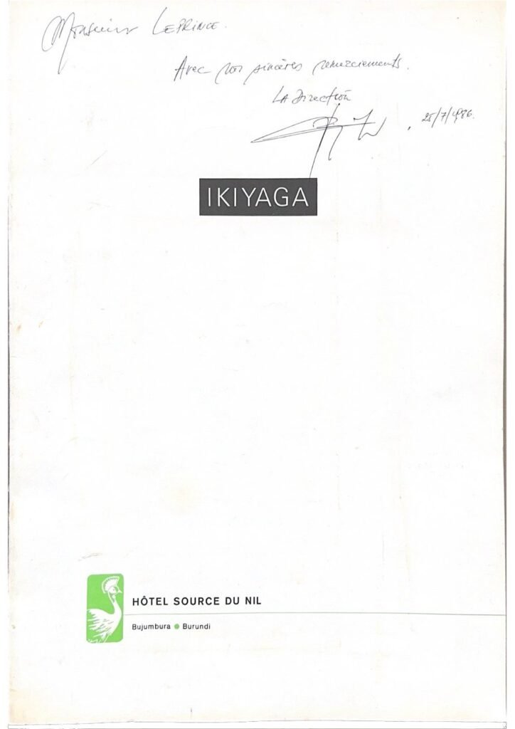 Ikiyaga, Bujumbura, 1986, page 1