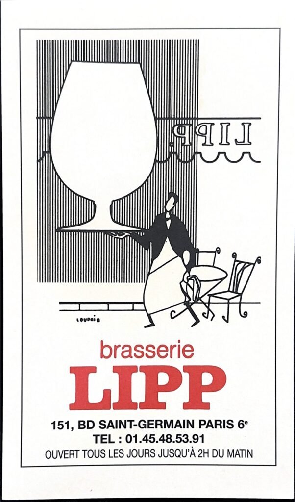 Brasserie Lipp, Paris, page 1